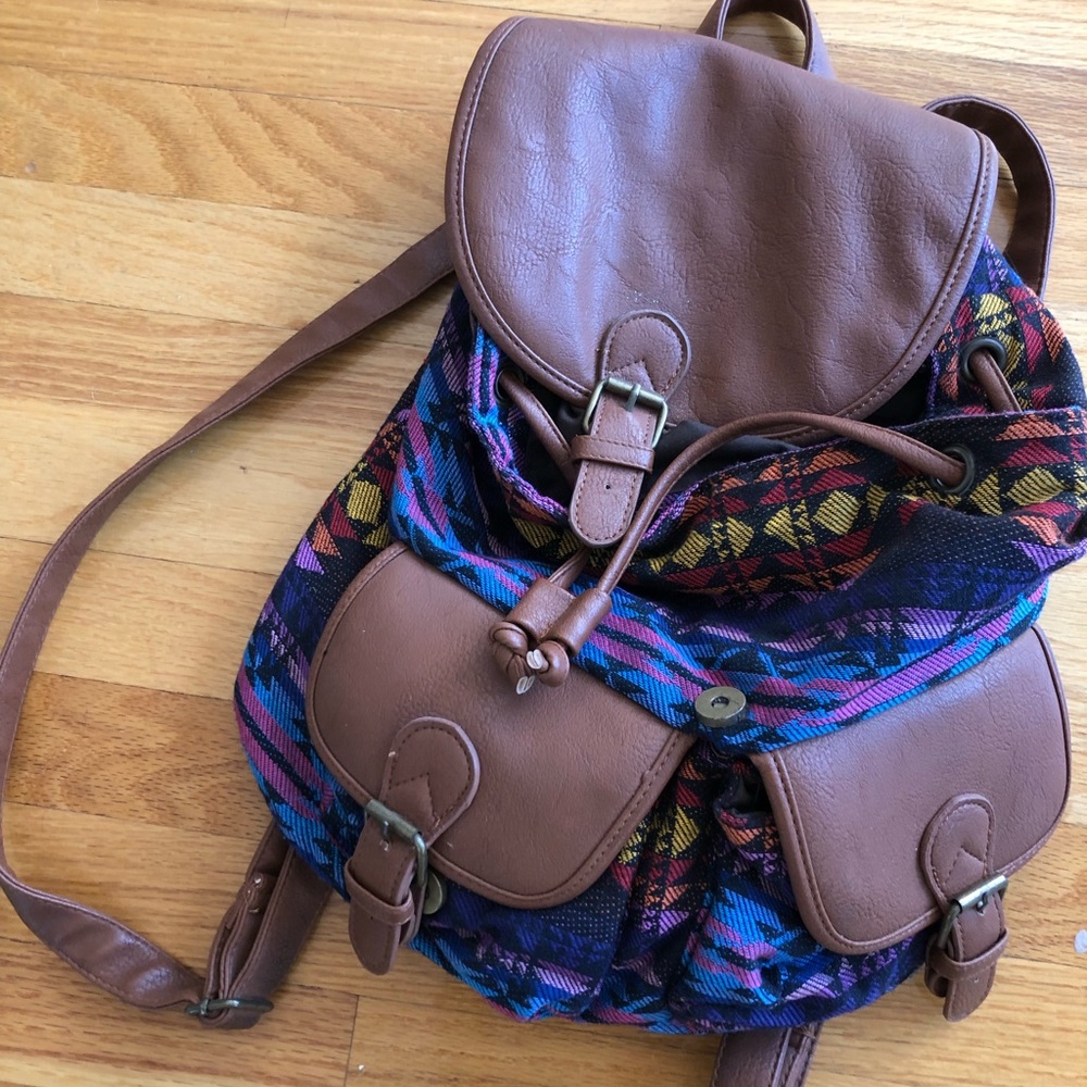 Chevron print backpack